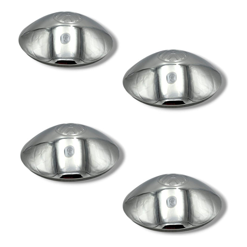 Centro De Rin Tapones Polveras Cromada Vw Sedan 1600. Plateado