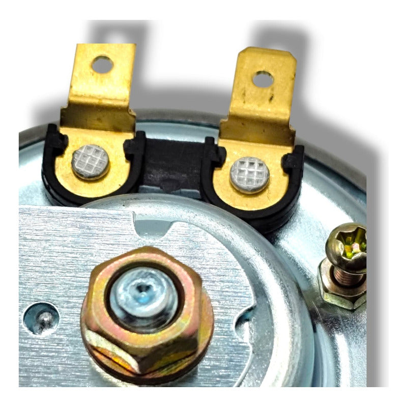 Claxon Para Motocicleta En Color Gris Con Ranuras Premium