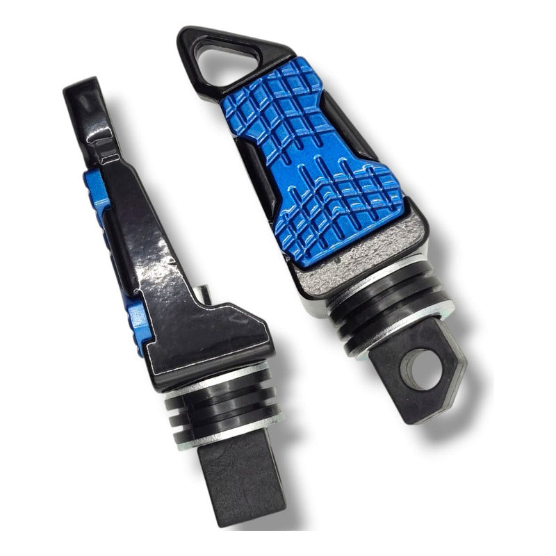 Par Posapies Para Moto Univesal Azul Rey Premium