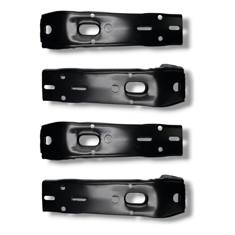 Kit 2 Defensas Vocho Cromadas Del Y Tras Cal 16 + Bracks Cromado Defensas / Negro Bracks
