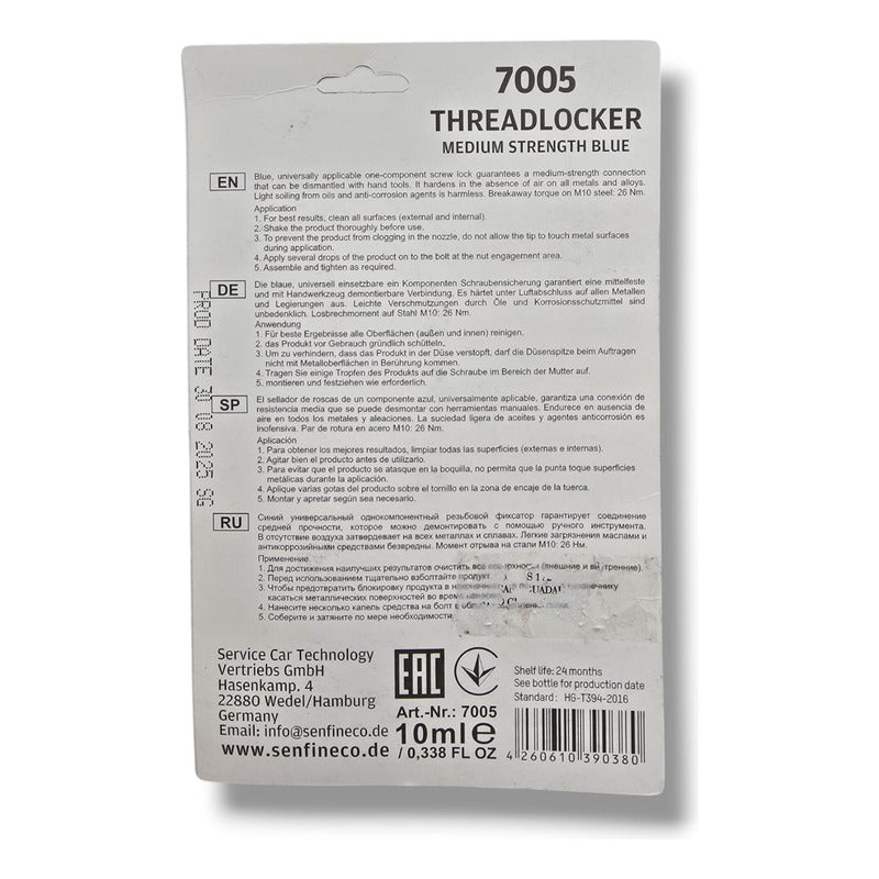 Fijador O Sellador Fuerte Para Tuercas Y Tornillos 10ml