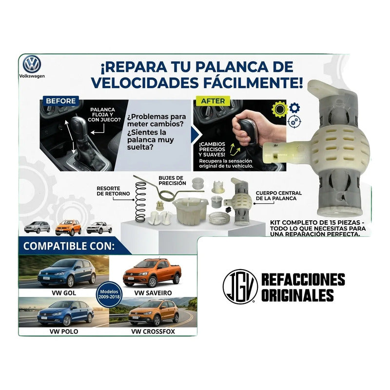 Repuesto Palanca Velocidades Gol, Saveiro, Crossfox Dng Part