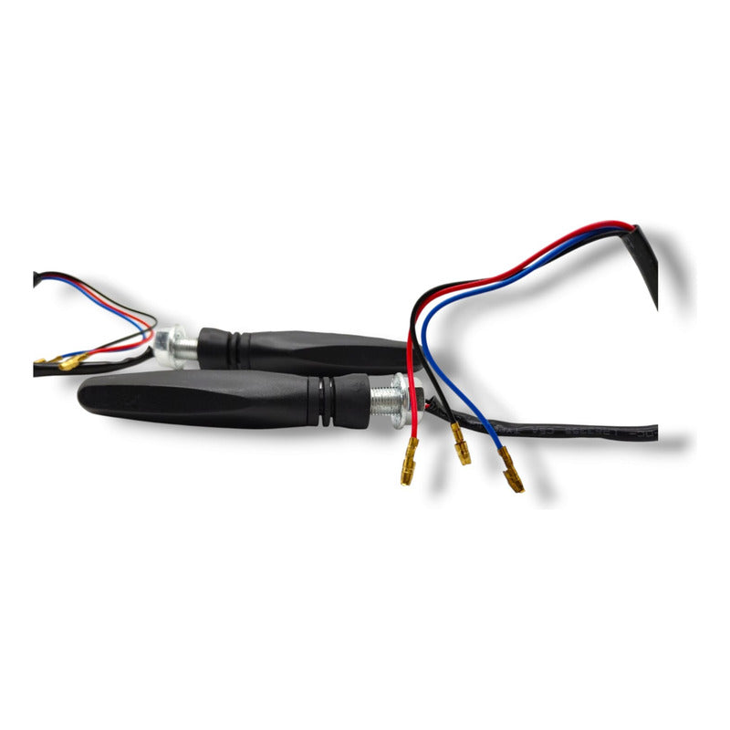 Par Direccionales Led Universales Para Motocicleta Azul
