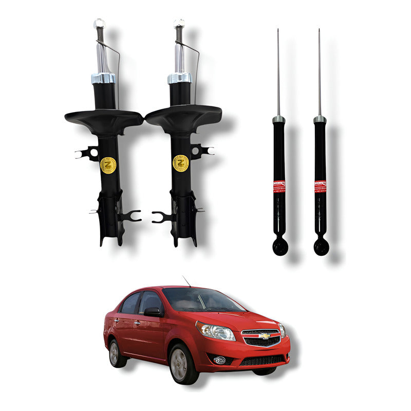 Kit 4 Amortiguadores P/ Aveo 2018-2023 1.5 Lts