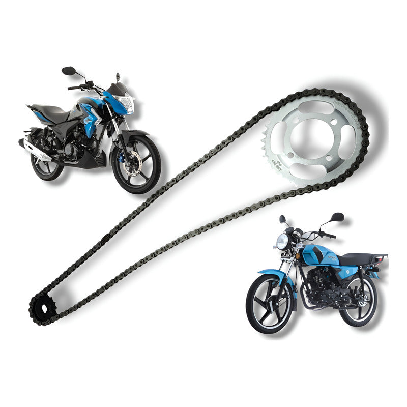 Kit De Arrastre P/italika Dt125 Sport 125z Ft125 Sport 12-24 Cromado