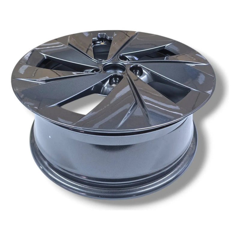 Rin De Aluminio Volkswagen 17 5/112 Gris Brillante Original Negro