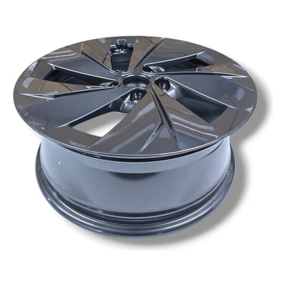 Rin De Aluminio Volkswagen 17 5/112 Gris Brillante Original Negro