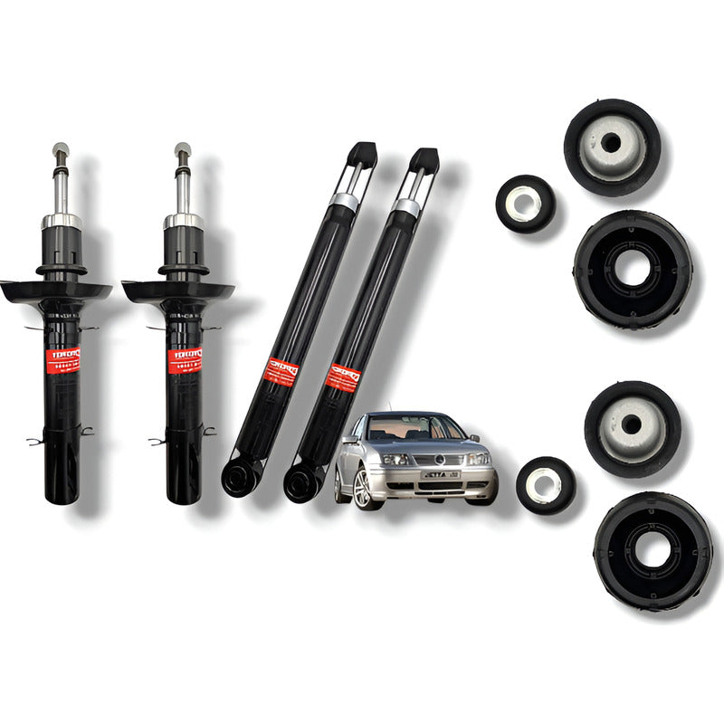 4 Amortiguadores Vw Golf Jetta A4 00/08, Clasico C/bases Del