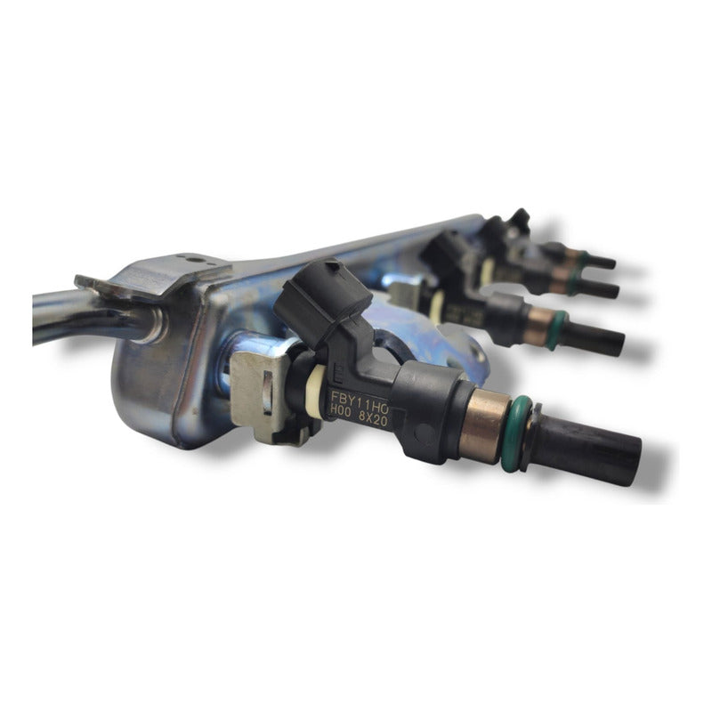 4 Inyectores Con Riel Nissan Versa, March 12/18 1.6 Original