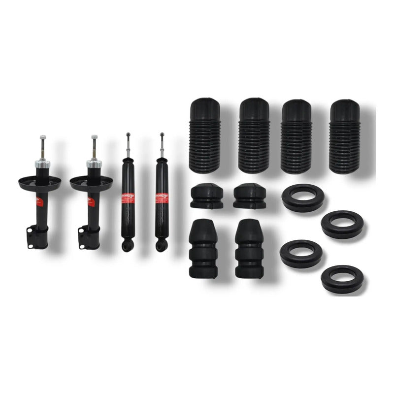 Jgo 4 Amortiguadores + Gomas + Aumentos Chevy 1.4 1.6l 94-12