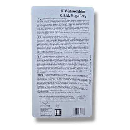 Silicon Automotriz Alta Temperatura Gris 100g Germany Oem