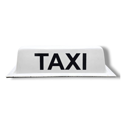 Copete Letrero De Taxi Blanco Con Iman Universal Blanco