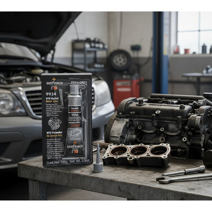 Silicon Automotriz Alta Temperatura Gris 100g Germany Oem