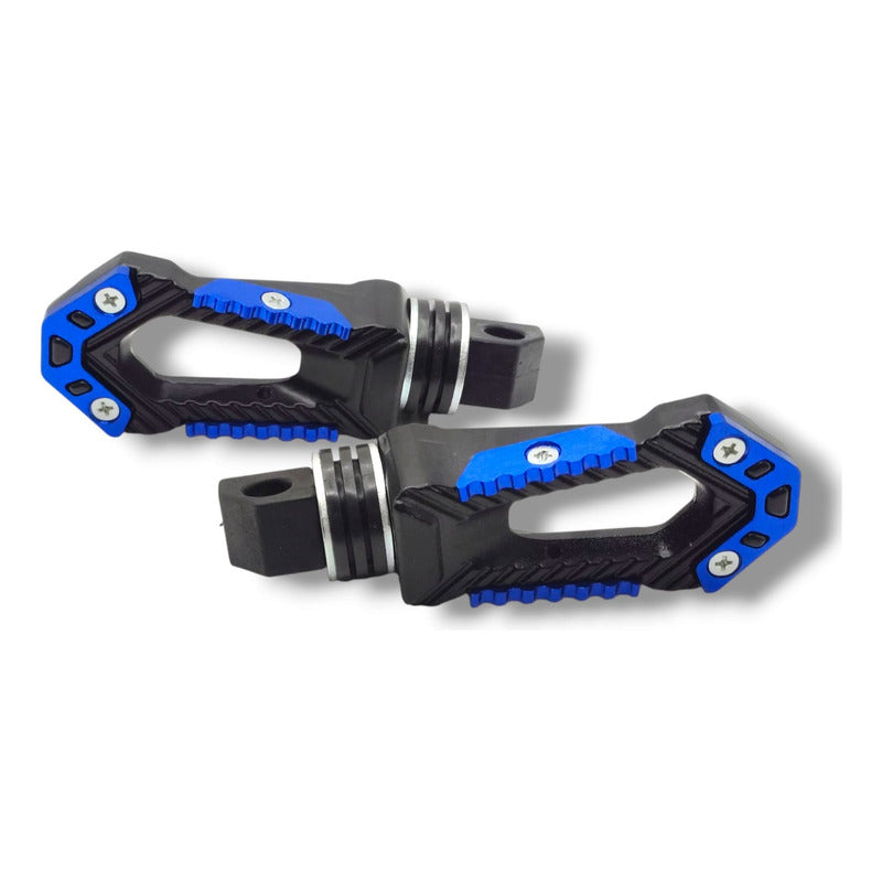 Par De Posapies Para Moto Univesal Azul Rey Premium