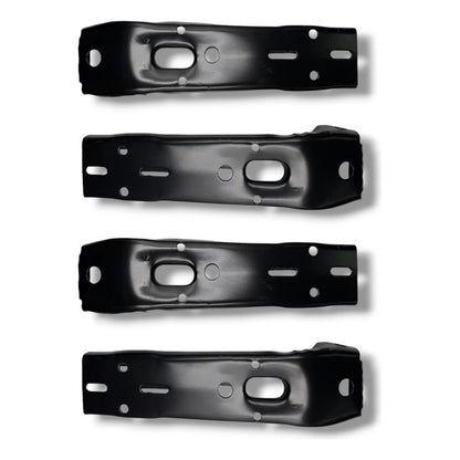Kit 2 Defensas Vocho Cromadas Del Y Tras Cal 16 + Bracks Cromado Defensas / Negro Bracks
