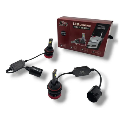 Kit Focos Led Auto 100w 6500k Csp Chip Luces Carro Luz Hiper 9004 Negro Blanco Frío