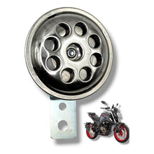 Claxon Para Motocicleta En Color Gris Con Ranuras Premium