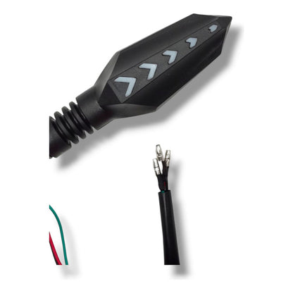 Par Direccionales Led Universales Para Motocicleta Rojo