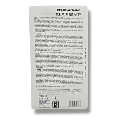 Silicon Formador De Juntas Aleman Color Negro 100g Oem