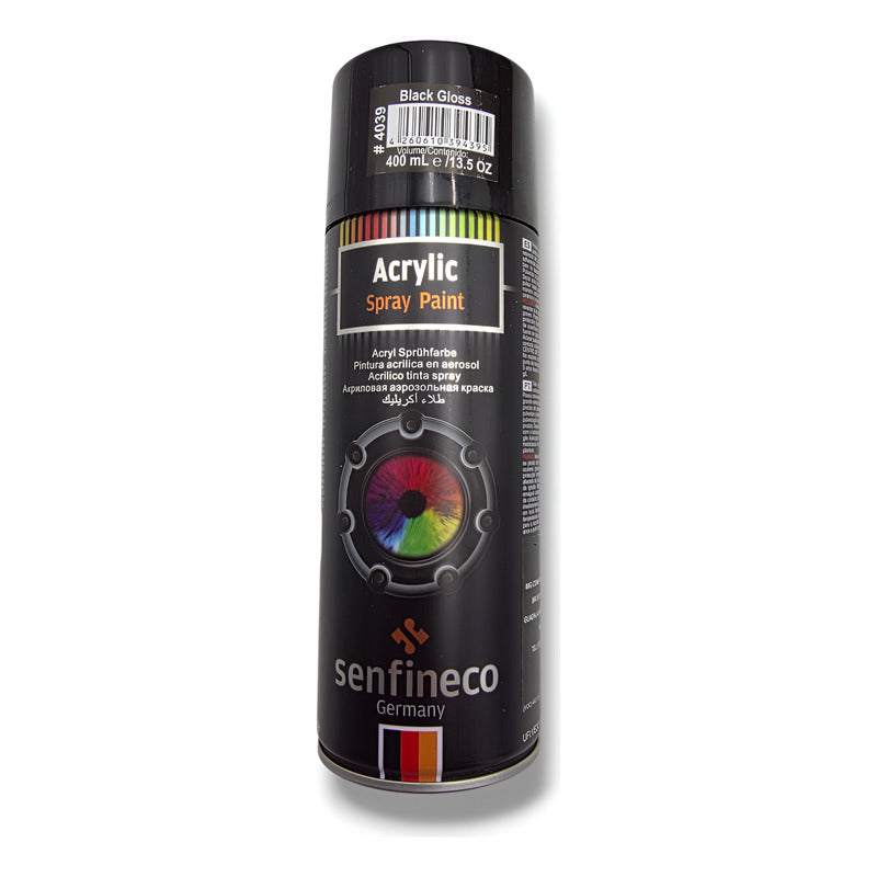 Spray Negro Brillante High Performance Alta Temperatura Negro