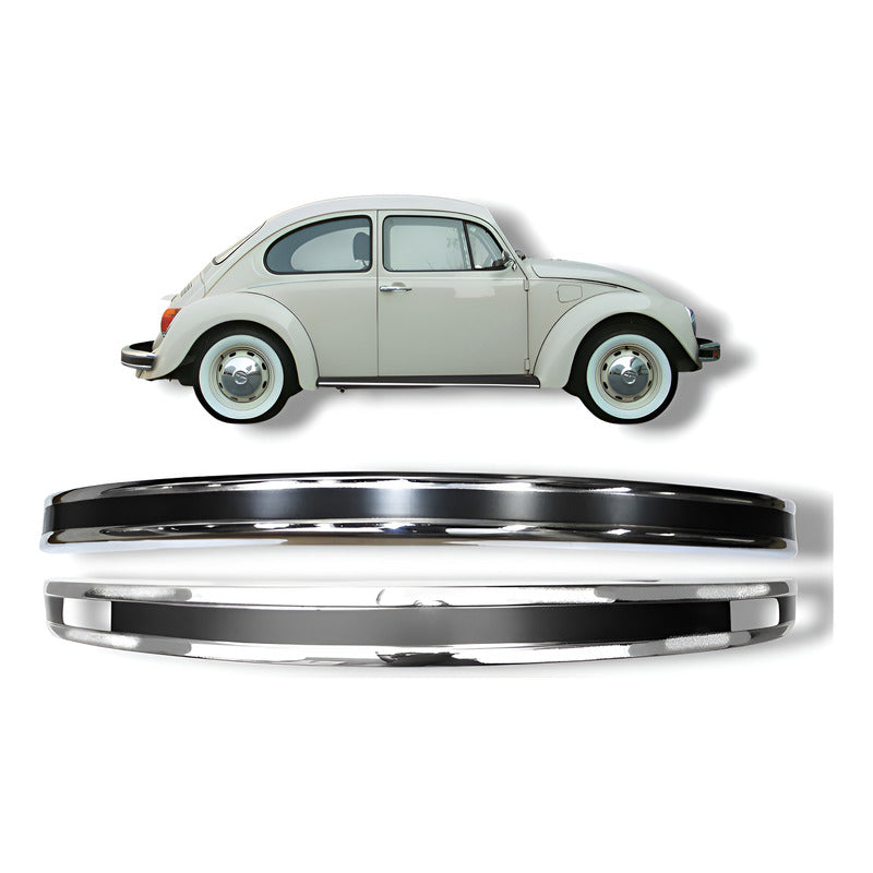 (jgo) Defensas Volkswagen Vocho Sedan Delan/tras 1974 - 2004 Cromado Defensas / Negro Bracks