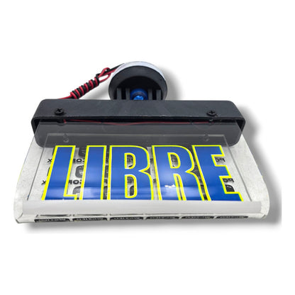 Kit Del Taxista, Letrero, Marimba, Mechudo Trapo Copete Taxi Azul