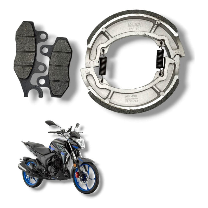 Juego De Balatas Para Moto Italika 150z  250z Premium
