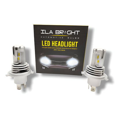 Kit De Focos Led 9012 10-30v 16w 1800lm 6500k H4 Blanco Blanco Frío