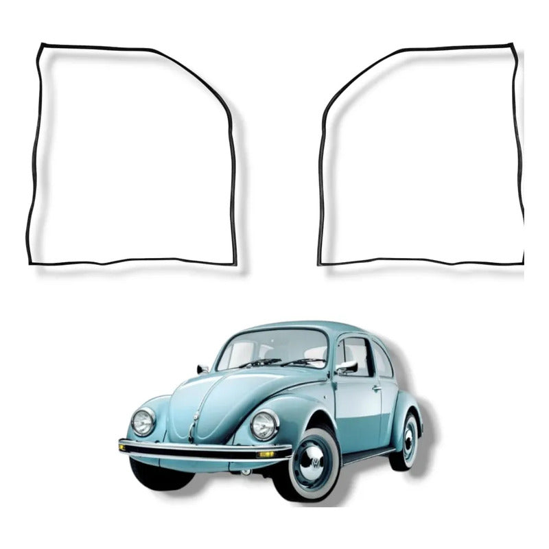 Kit Empaques Hule Puerta Izq. Der. Vw Vocho Original Brazil