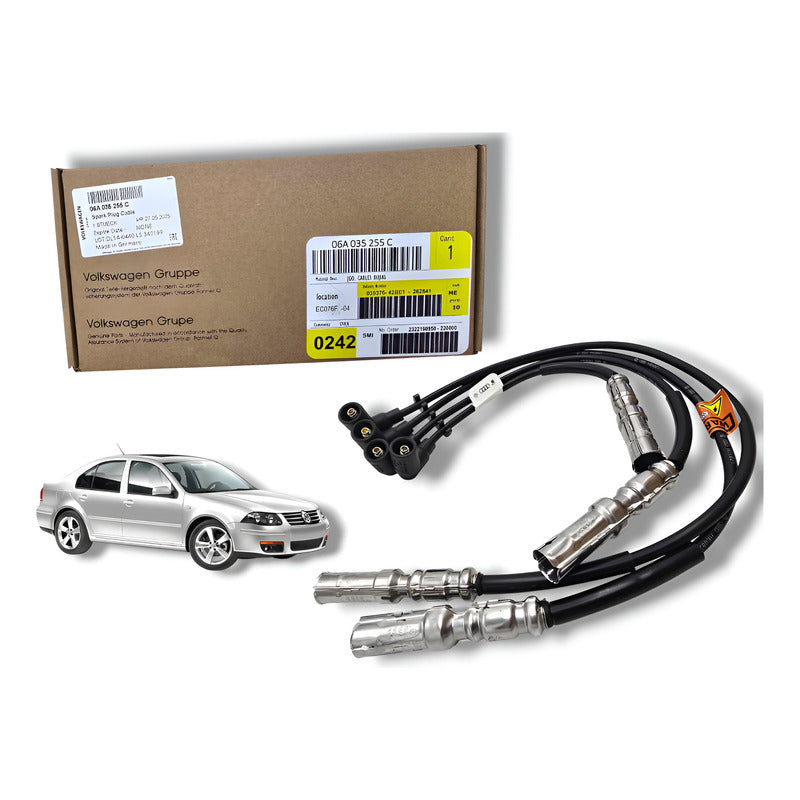 Cable Bujías Golf / Jetta A4 2.0l Clasico Originales Premium Negro