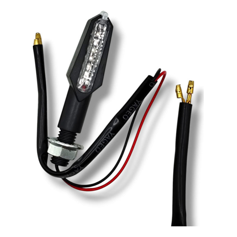 Luces Direccionales De Leds 3.5 PuLG Para Moto Universal Blanco