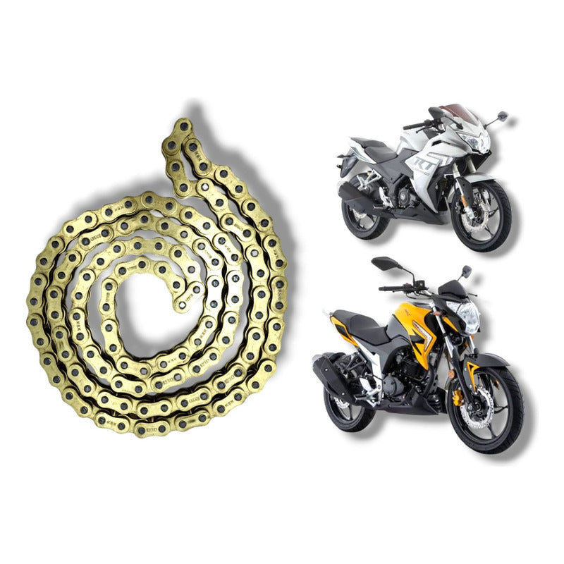 Cadena De Tracción  Dorada Reforzada 520hox120ld 250sz Dm Rt