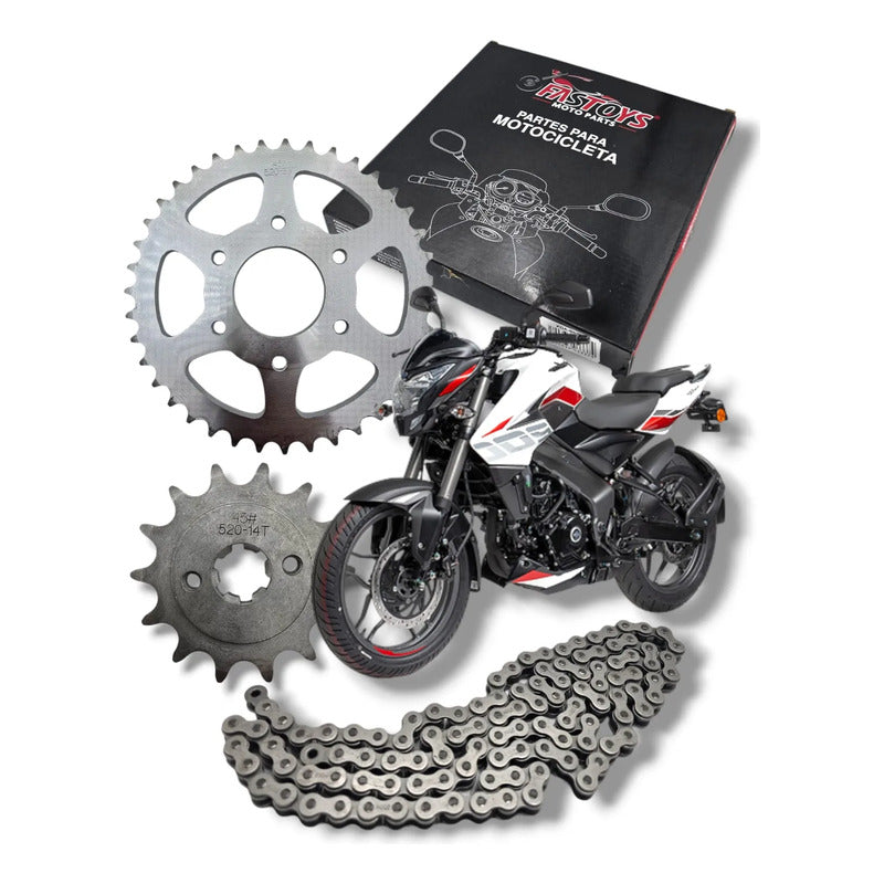 Kit De Arrastre Bajaj Pulsar Ns 200, Pulsar As 200 Negro