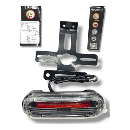 Luz De Freno Stop Led Color Rojo C/soporte 12v Ambos Lados Rojo
