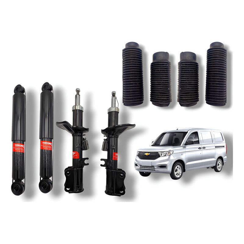 Kit 4 Amortiguadores C/cubrepolvos Gm Tornado Van 22-24 1.5l