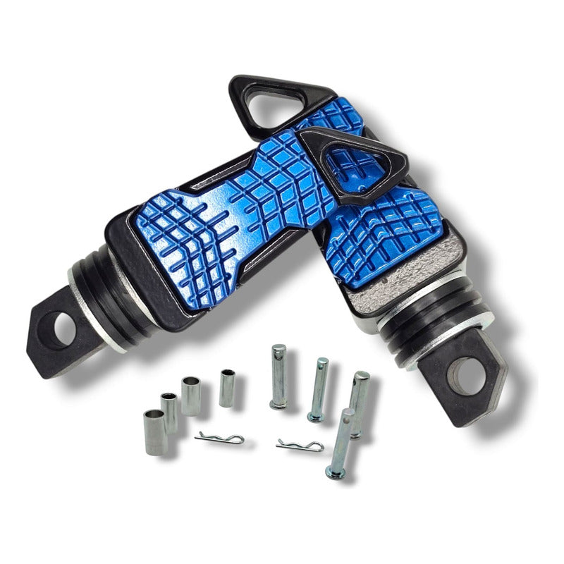 Par Posapies Para Moto Univesal Azul Rey Premium