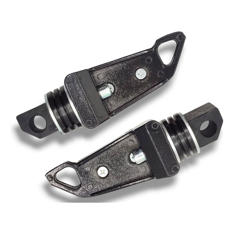 Par Posapies Para Moto Univesal Negro  Premium
