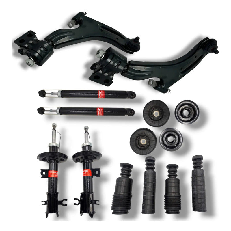 Kit 4 Amortiguadores Bases Goma Horquillas Spark 1.2l 11/17