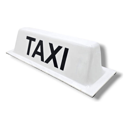 Copete Letrero De Taxi Blanco Con Iman Universal Blanco