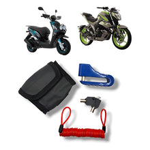 Candado Disco Freno Motocicleta Perno 10mm Premium Azul