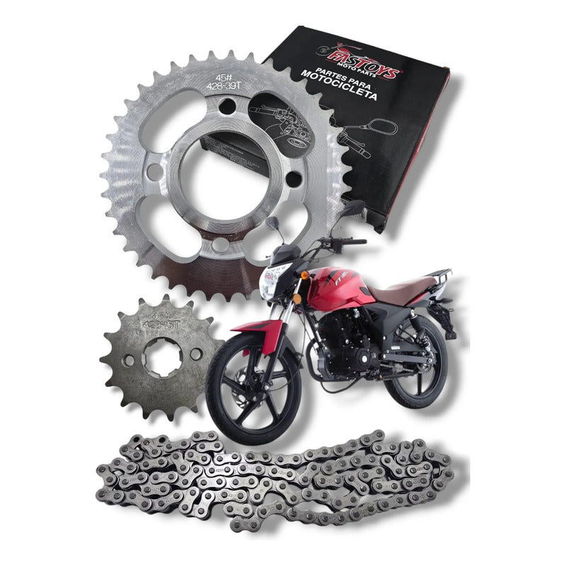Kit De Arrastre Italika Ft180 Ts 19/22 Italika Ft150 G 16/18 Negro