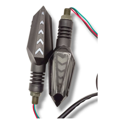 Par Direccionales Led Universales Para Motocicleta Azul