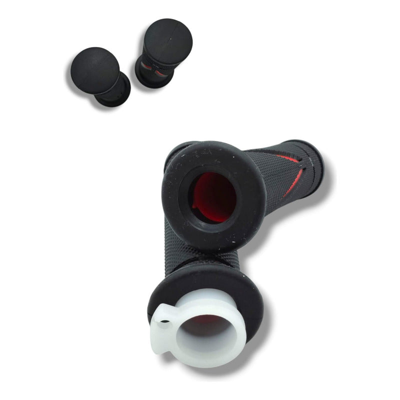 Puños Moto Universales Para Italika Premium Rojo