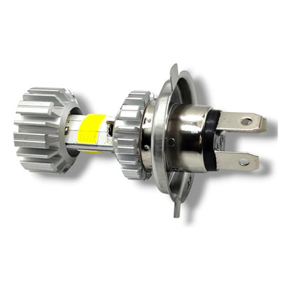 Foco Para Moto Led H4 Luz Alta/baja 6500k 12-80v 32 Watts H4 Plateado Blanco Frío