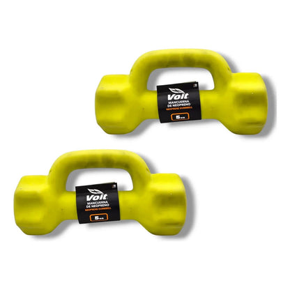 Par De Mancuernas Pesa Hexagonal Marca Voit 5kg Amarillo