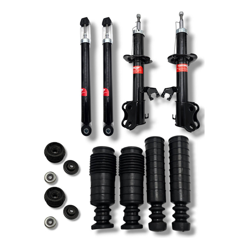 4 Amortiguadores Versa , March 11-17 C/ Bases Y Cubrepolvos