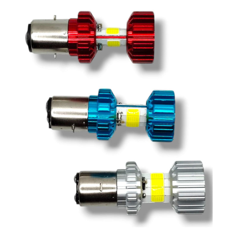 Foco C06/ba20d Led Cob 8 Caras Para Motos 12-80v 32w 6500kv