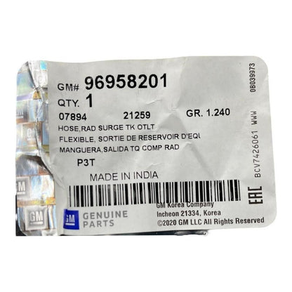 Manguera Deposito Anticongelante Gm Sonic 13/18,lts.original