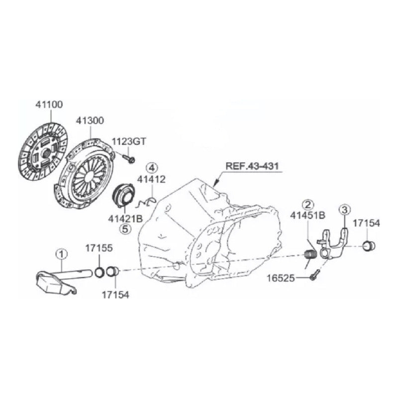 Kit Horquilla Collarin Resorte Clutch Hyundai I10 Original