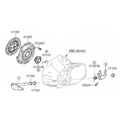 Kit Horquilla Collarin Resorte Clutch Hyundai I10 Original